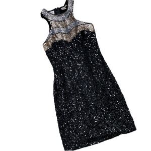 Scala Sequin Silk Mini Cocktail Dress
